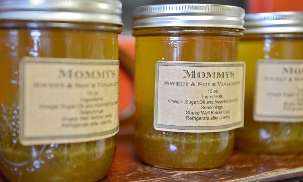 Jars of Mommy’s Sweet & Sour Vinaigrette are for sale at Poppy & Co. in Philipsburg.