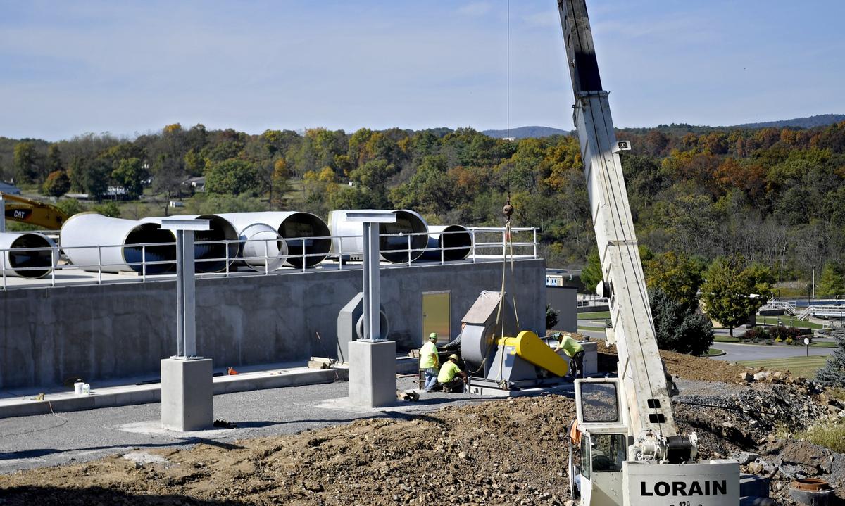 University Area Joint Authority continues construction on the wastewater treatment facility.