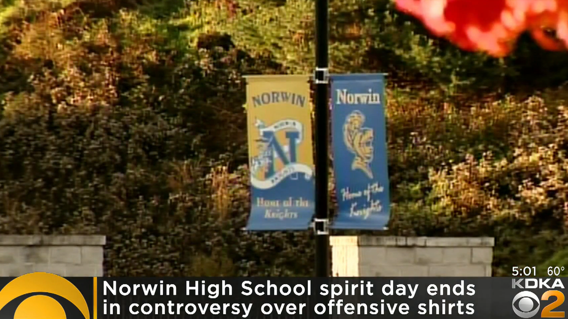 Two Norwin High School students wore Confederate flags to ‘Merica Monday during homecoming spirit week in Pennsylvania.