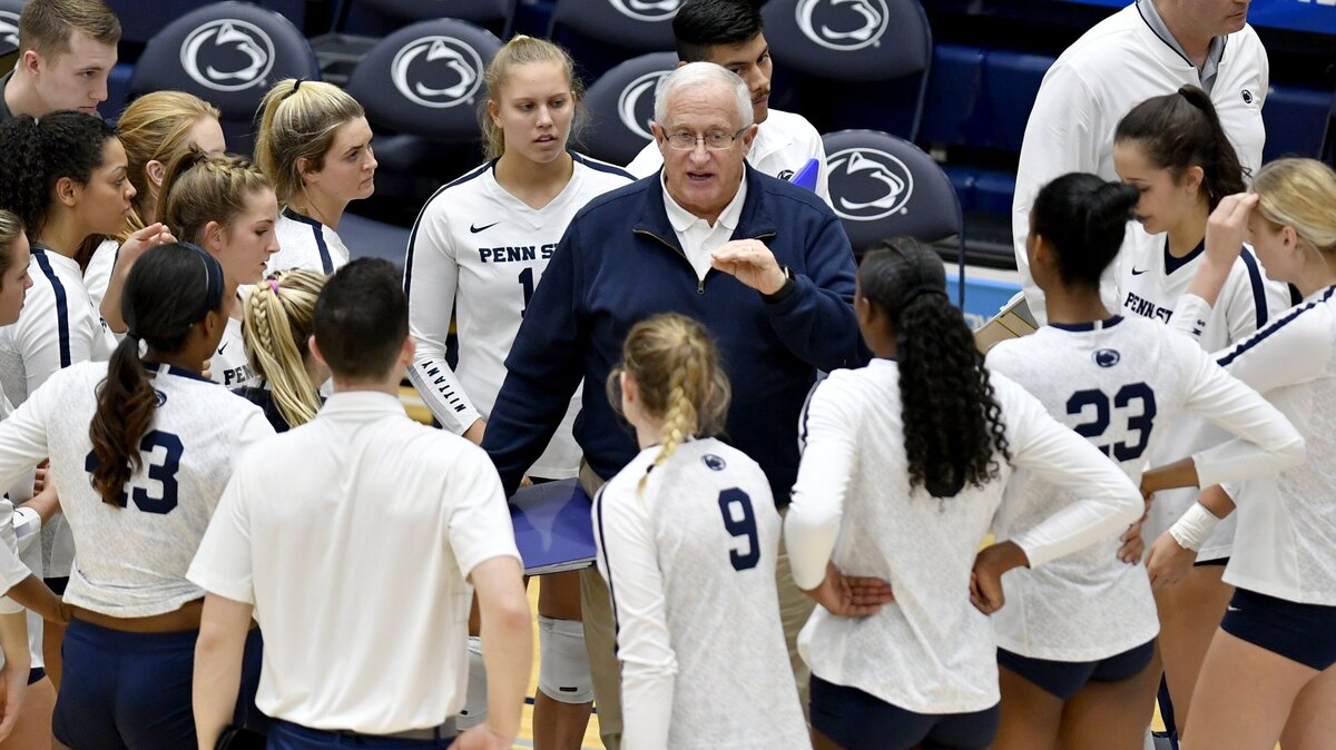Penn State women’s volleyball coach Russ Rose has led Penn State to its 19 NCAA tournament regional final. (File photo)