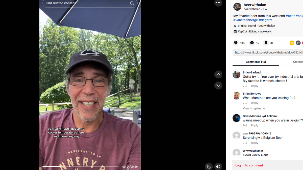 In his “BeerWithAlan” videos on social media, Alan Spoll often displays his Penn State pride, like this one where he wears a Nittany Lions hat.
