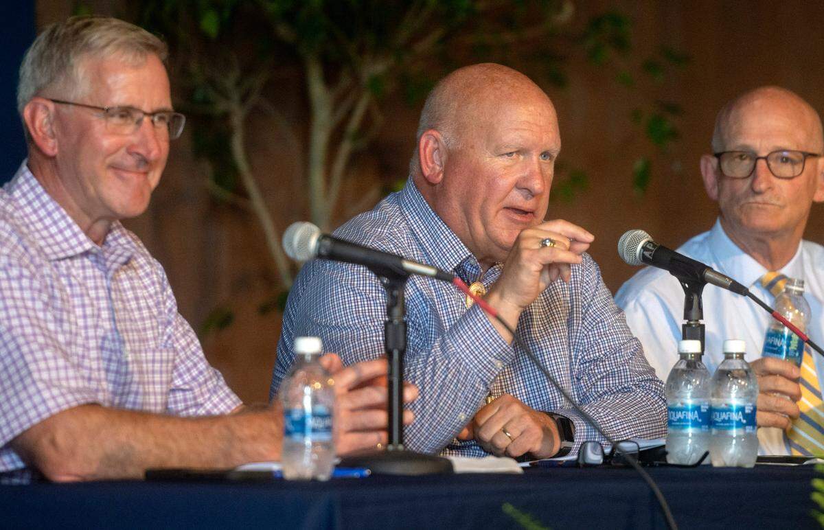 U.S. Rep. Glenn “GT” Thompson hosts a listening session about the farm bill at Penn State’s Ag Progress Days on Wednesday, Aug. 9, 2023.