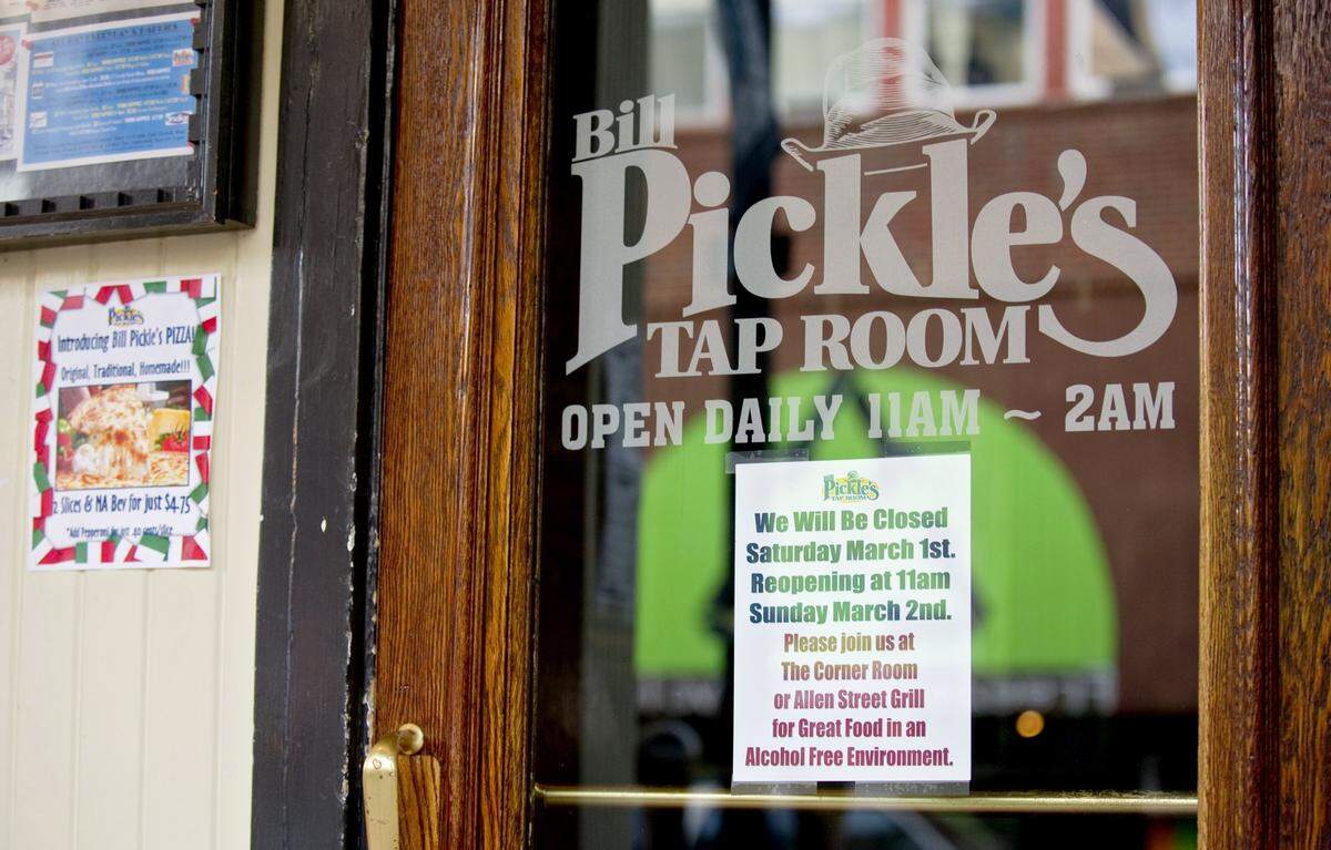 Pickle’s was among the bars in State College to not be open for the student created holiday of State Patty’s Day on Saturday, March 1, 2014.