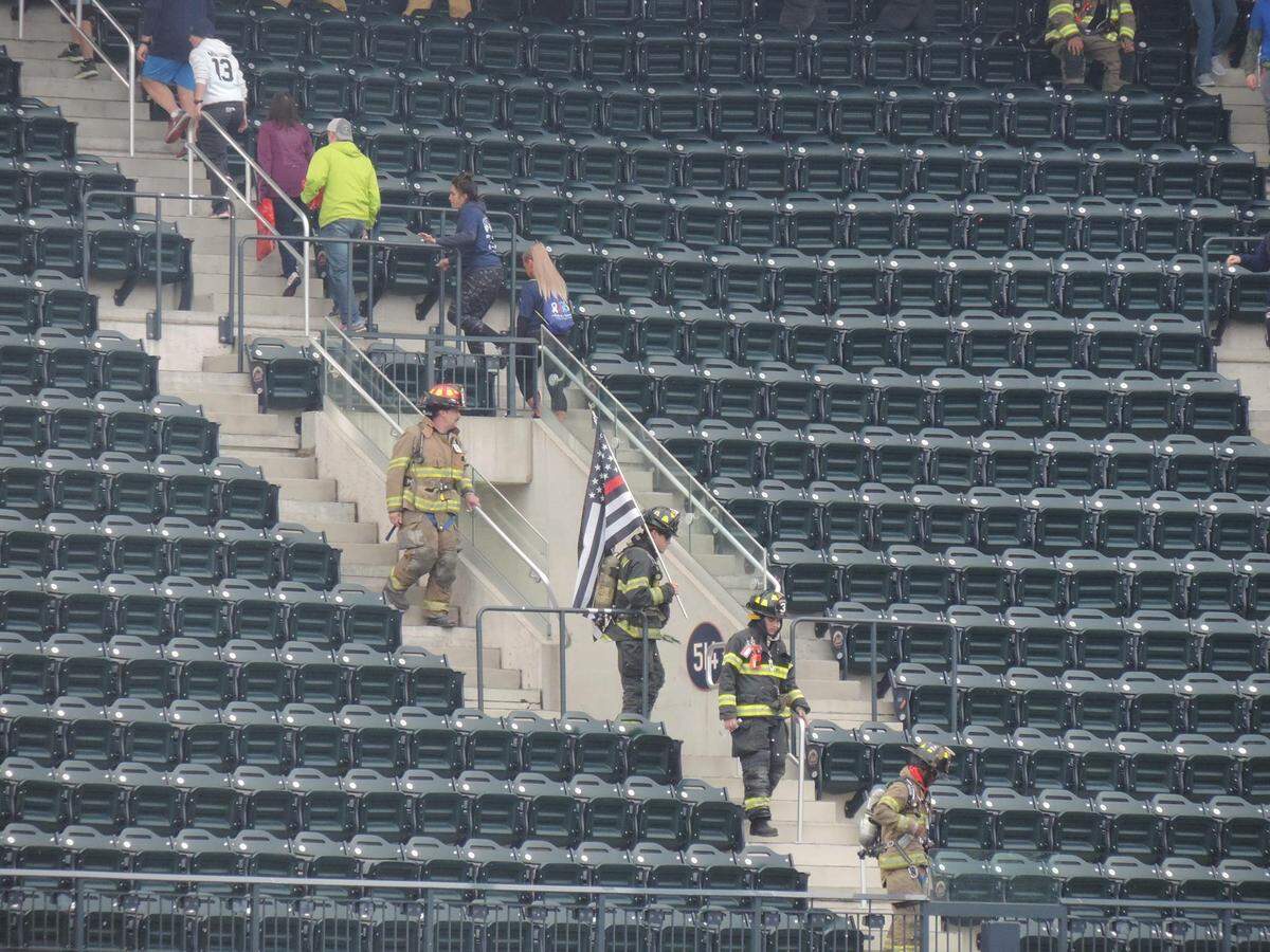 Scott Fleck, Horton Township Volunteer Fire Department firefighter, participates in a 9/11 Stair Climb in New York. Fleck is helping organize the first Central Pennsylvania 9/11 Stair Climb, which will be held on Sept. 28 at Medlar Field. 