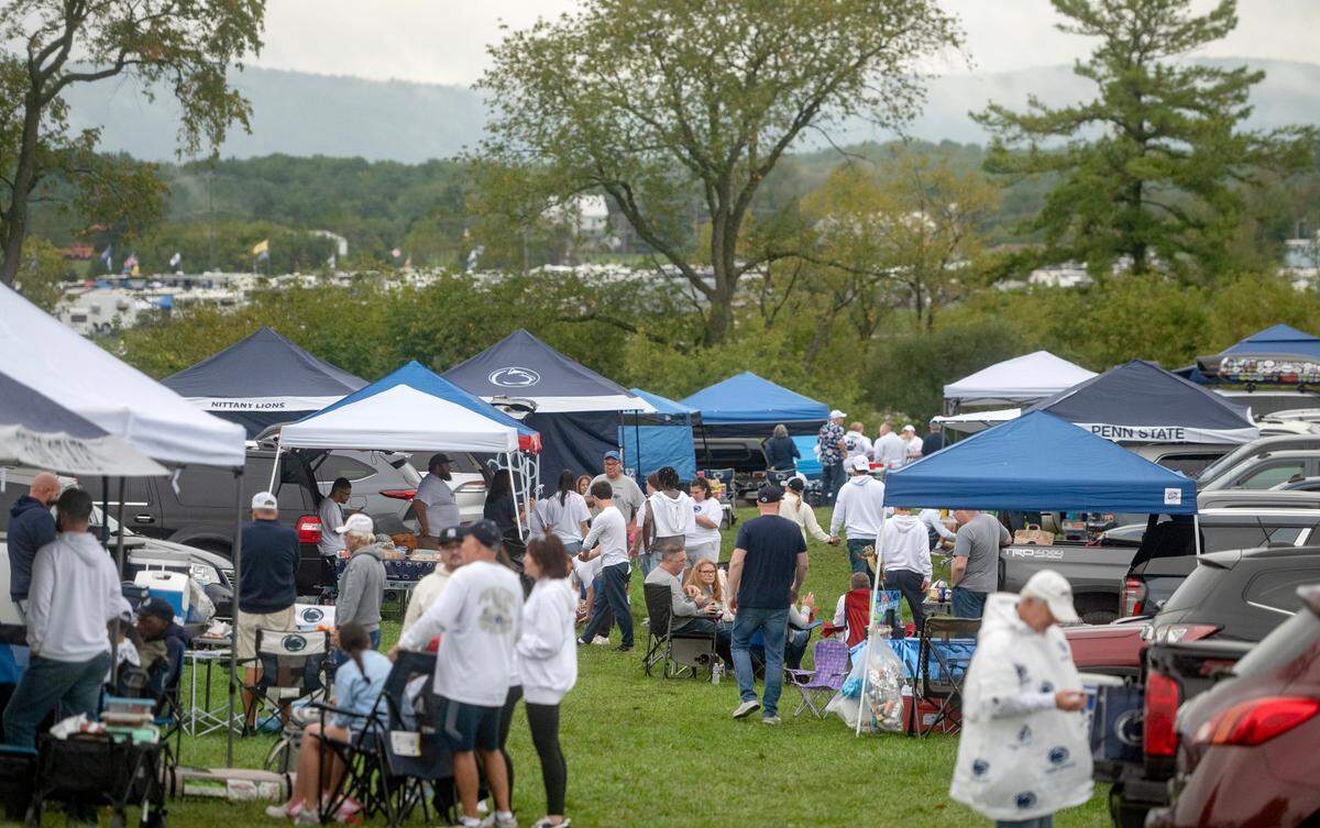 Penn State fans tailgate for the Homecoming game on Saturday, Sept. 28, 2024.