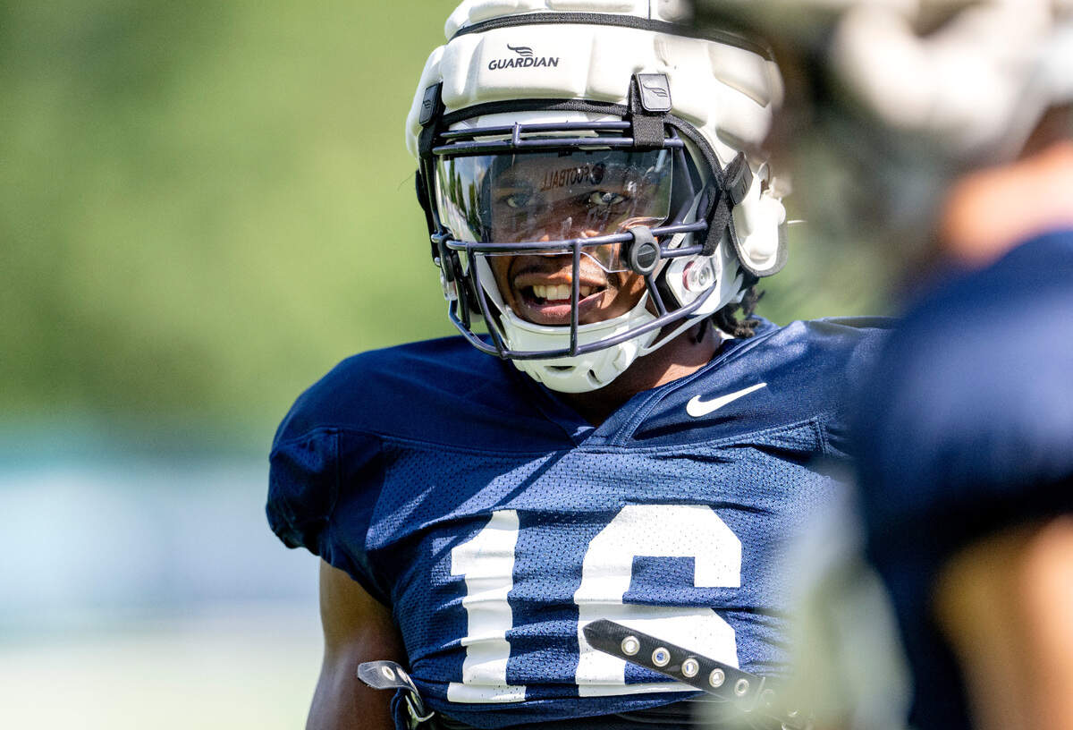 Penn State safety Ji’Ayir Brown watches his teammates as they run a drill during practice on Saturday, Aug. 20, 2022.