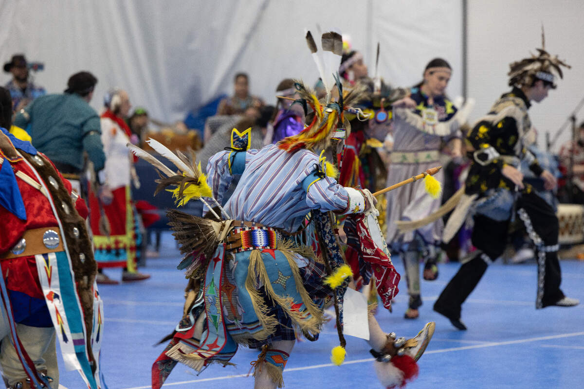 Dancers at the Penn State 2025 Powwow on March 29, 2025 at C3 Sports Complex.