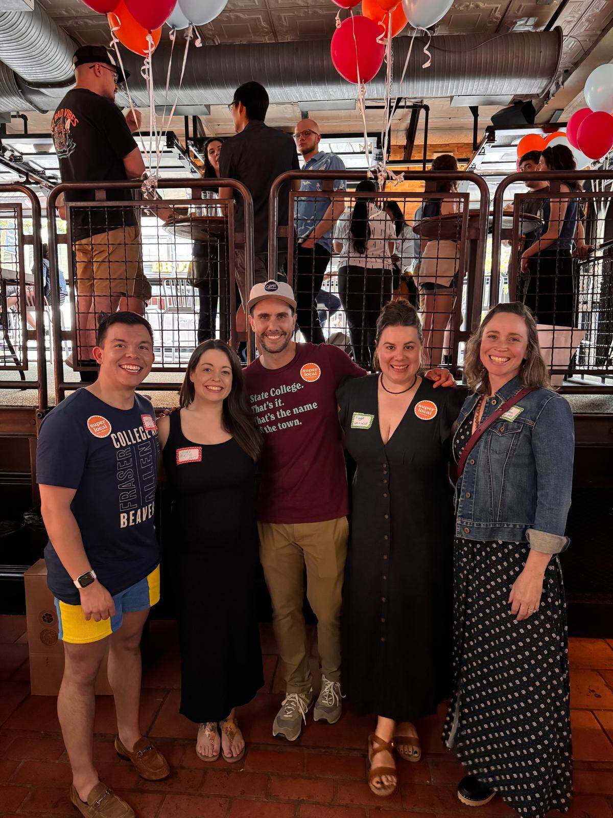 Brad Groznik (middle) and attendees during Townie Takeover’s 2025 event.