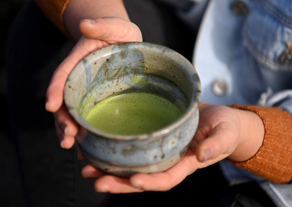 Joyce Yong enjoys a cup of ceremonial matcha on Tuesday, Jan. 31, 2023.
