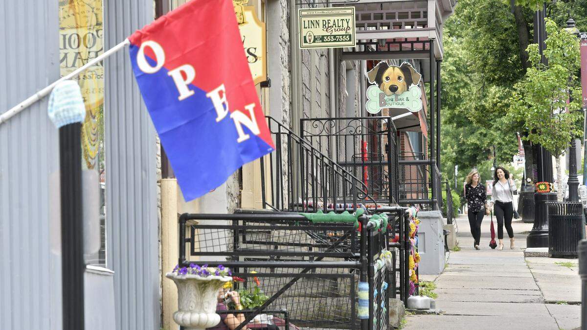 Businesses along High Street in Bellefonte on Wednesday, June 13, 2018.