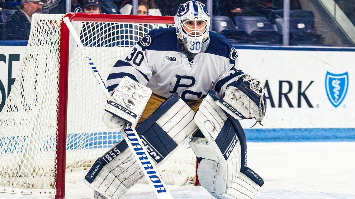 Third-string Penn State men’s hockey goalie goes from club hockey to Big Ten First Star
