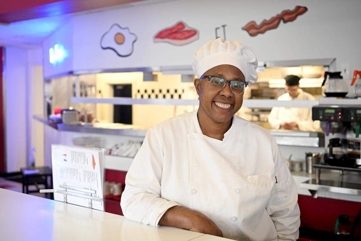 Chef Gillian Clark of Oeuf Boeuf et Bacon in downtown State College on Thursday, Jan. 5, 2023.