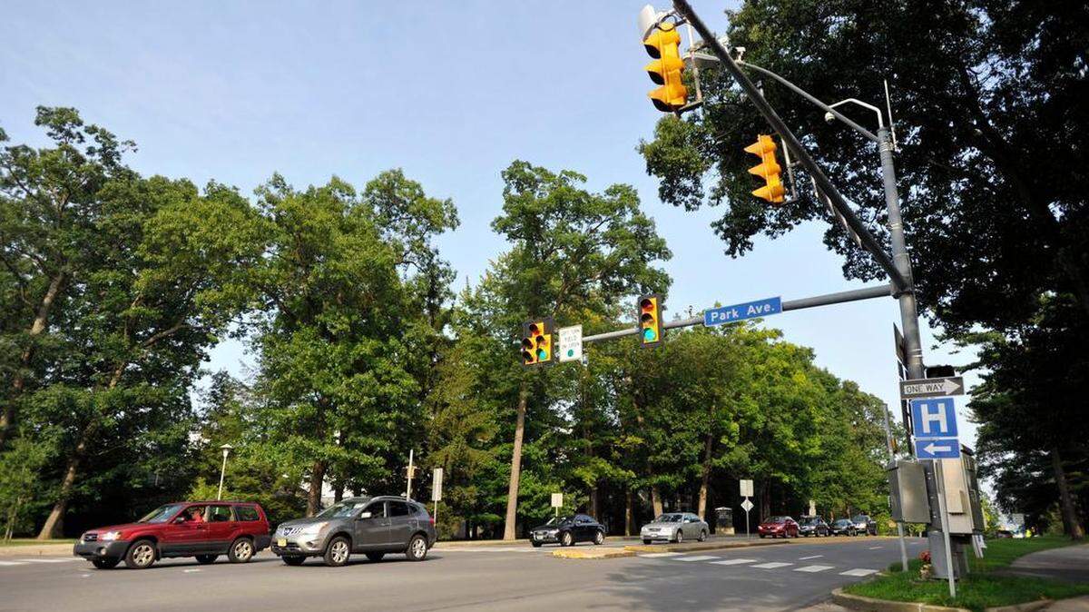 The intersection of Park Avenue and Atherton Street.