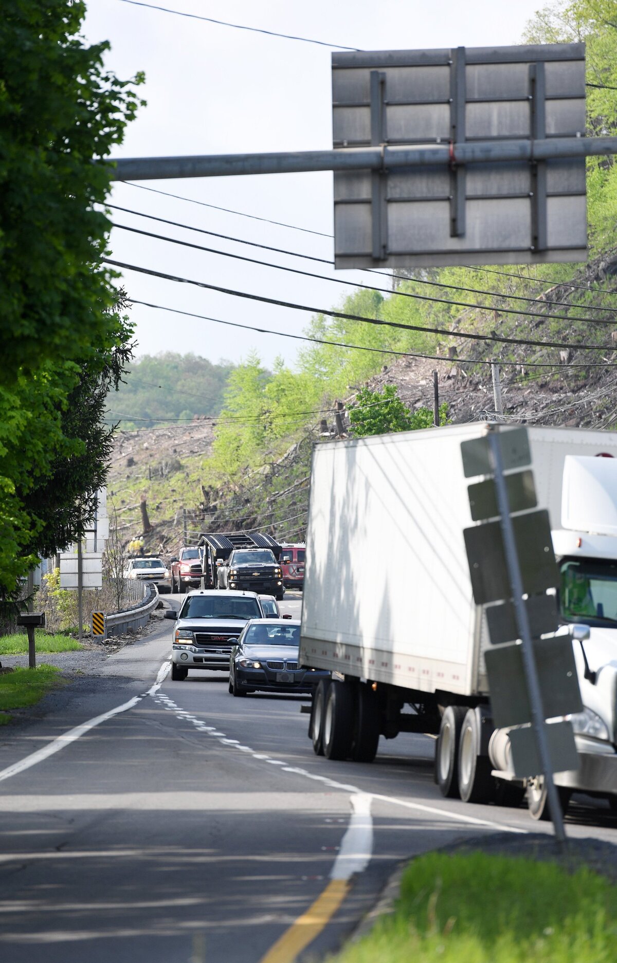 A view of the U.S. Route 322 construction Monday, May 21, 2018.