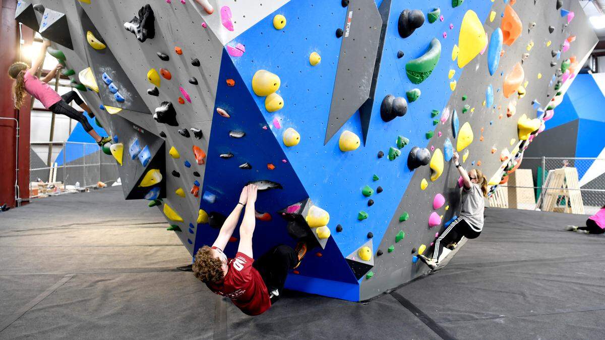 Climb Nittany’s bouldering wall is pictured when the Harris Township facility first opened.