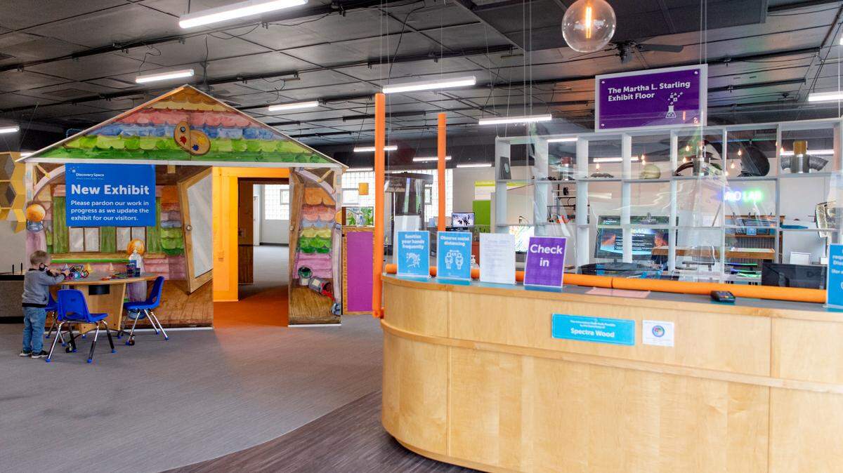 Discovery Space reopened Friday after being closed for a year due to the coronavirus. The center also has a new exhibit called “Color Play” that focuses on light.