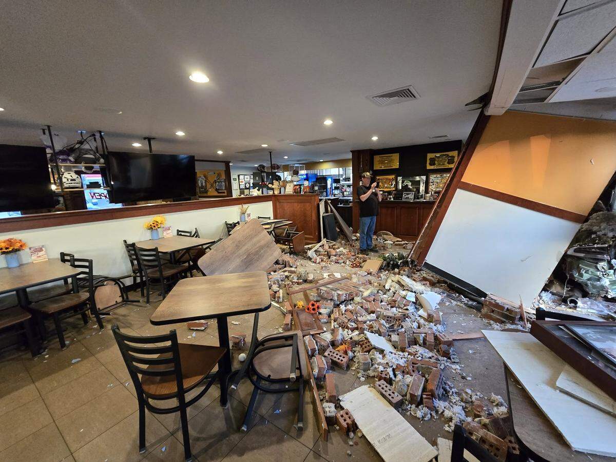 A vehicle crashed into Bonfire Old Fashioned BBQ in College Township early on Tuesday morning. The dining room will be closed until the wall is patched up, according to one of the owners. Catering services still remain available.