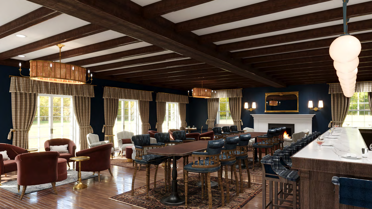 A rendering of the 1855 Lounge inside the newly renovated Nittany Lion Inn. The historic hotel is taking reservations beginning March 4 for the fall.