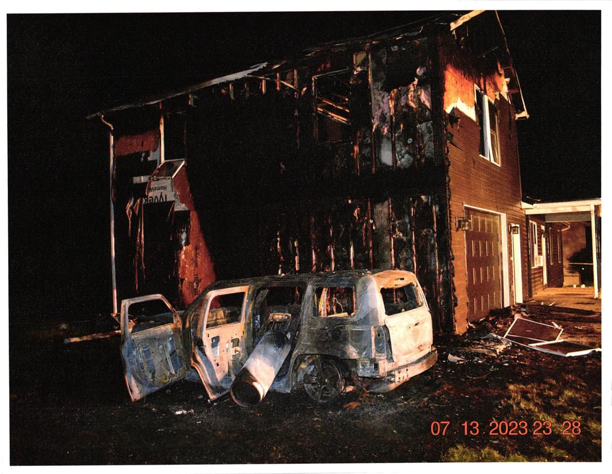 Evidence in the case against Matthew Davis for an intentional fire set July 13, 2023.