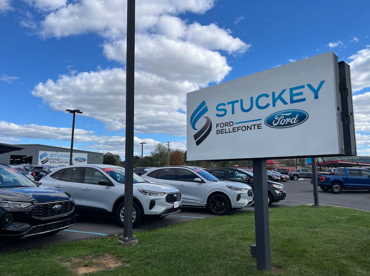 The Stuckey Ford car dealership located at 2892 Benner Pike.