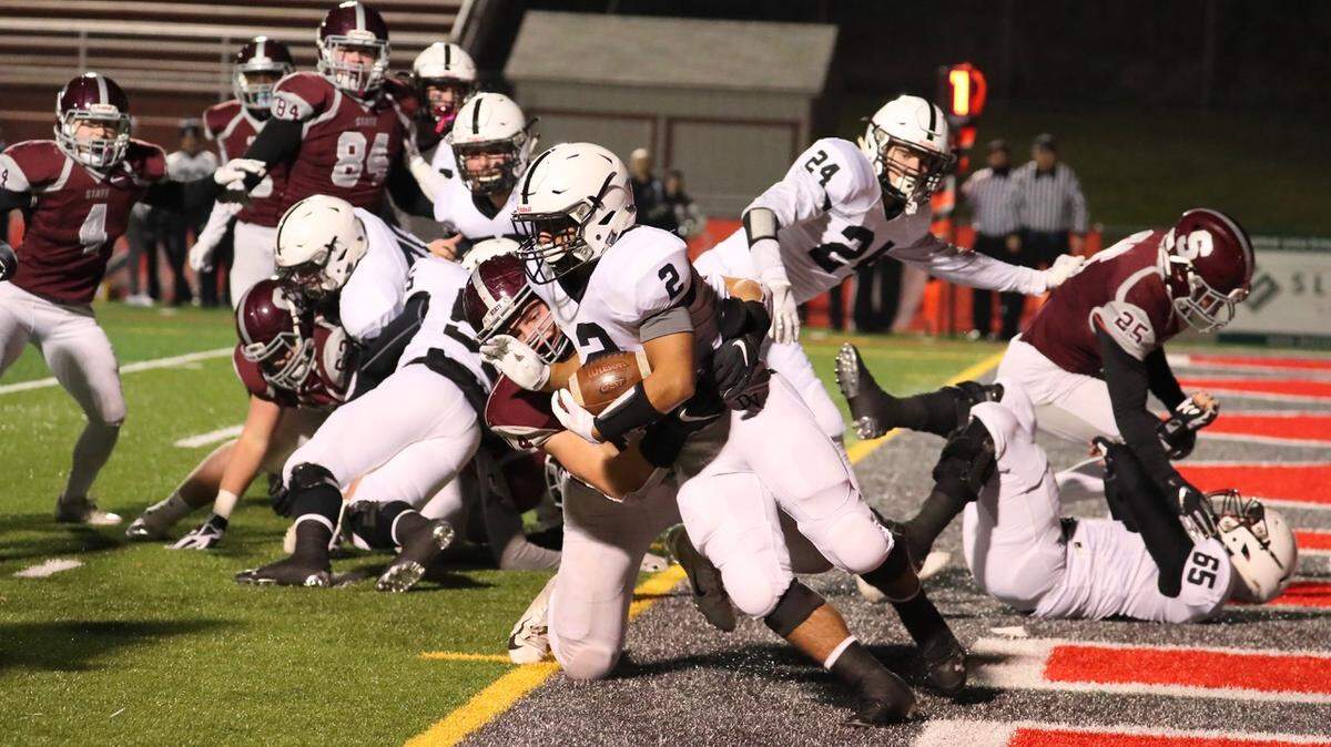 State College’s Kevin Kurzinger, pictured in November 2019, now plays football at Duquesne.