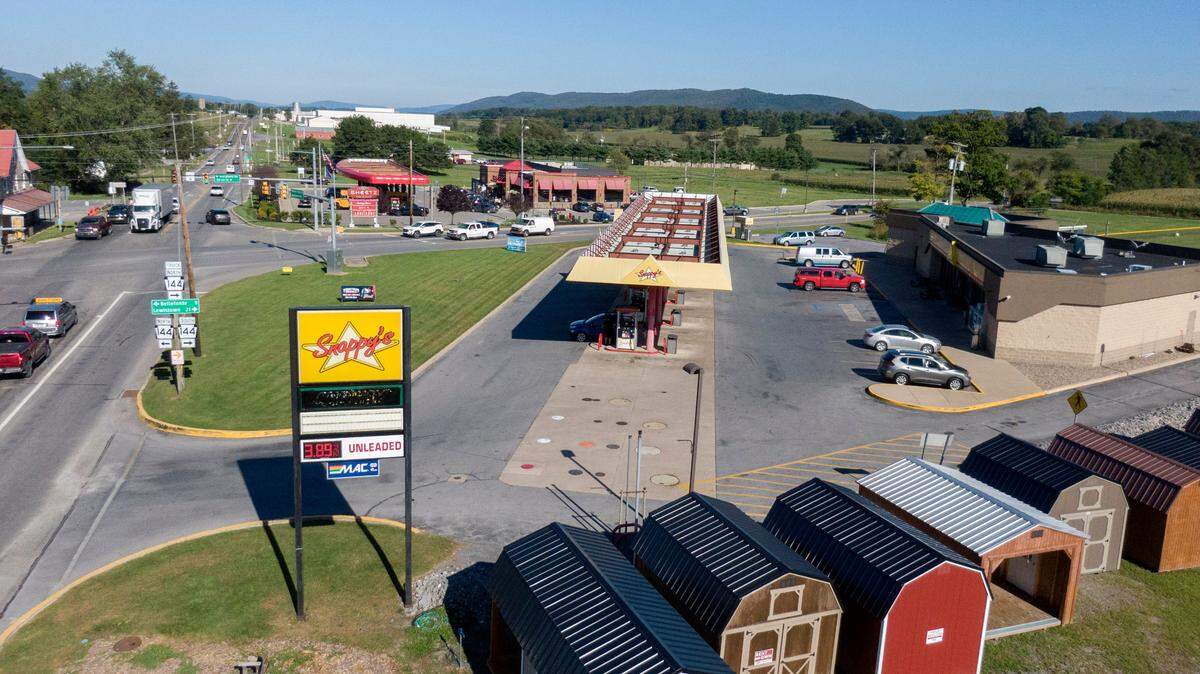 An aerial view of Snappy’s at 2892 Earlystown Road in Centre Hall on Friday, Sept. 15, 2023.