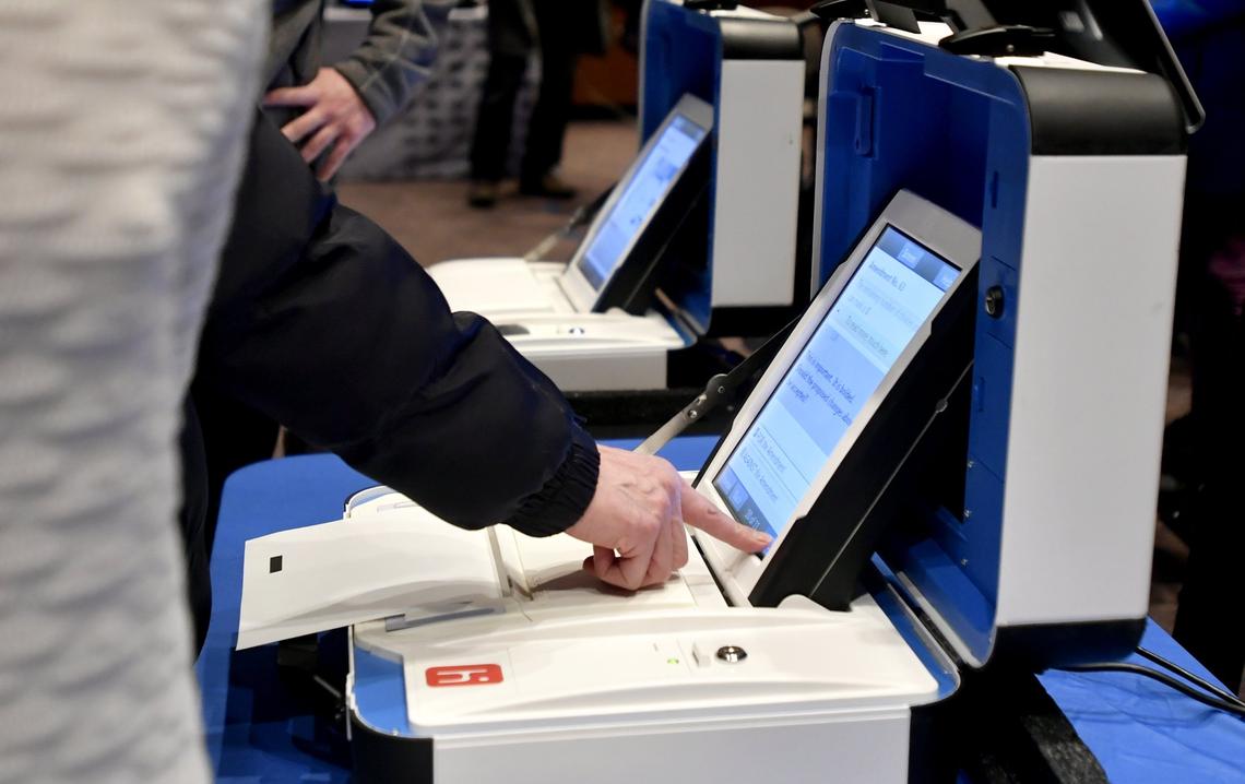 The Pennsylvania Department of State hosts a voting machine expo on Nov. 29, 2018, at the State College Municipal Building.