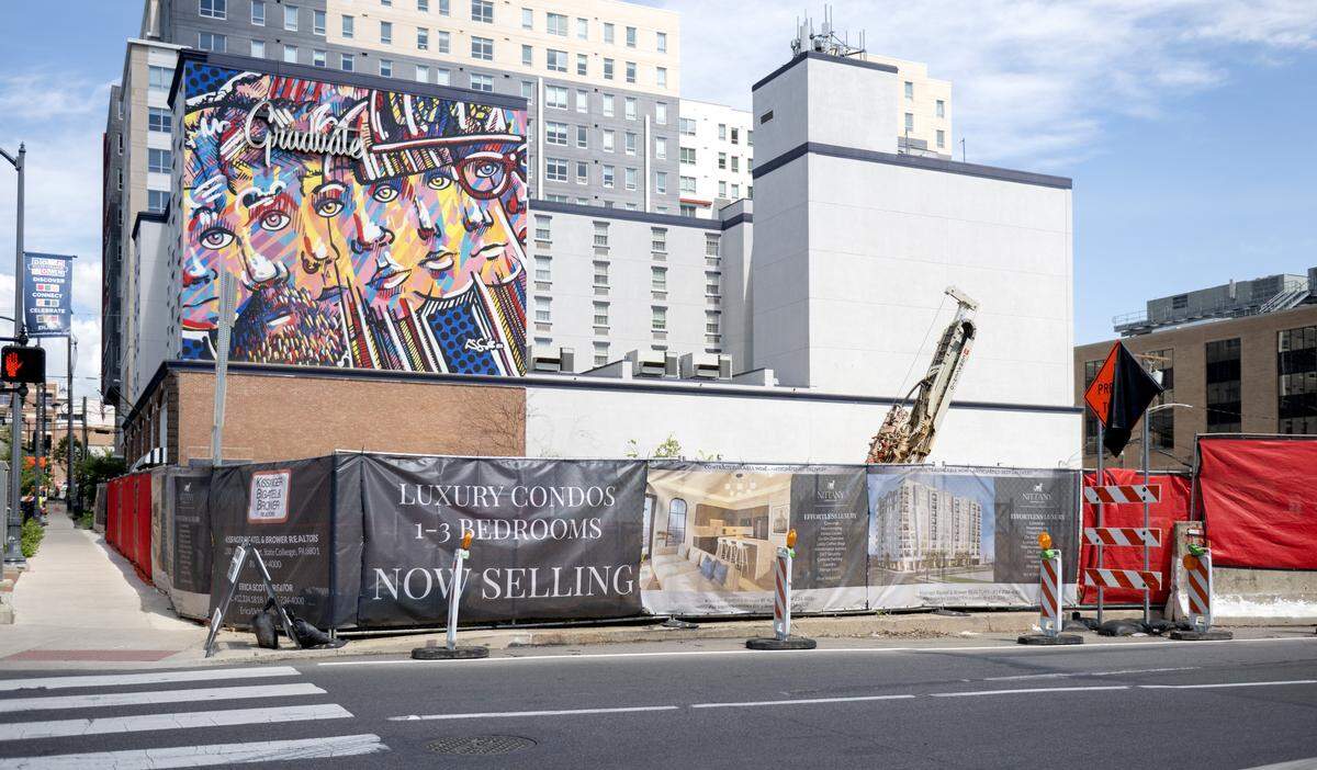 Construction for Nittany Residence Club on the corner of South Atherton Street and Beaver Avenue on Tuesday, June 2, 2026.  