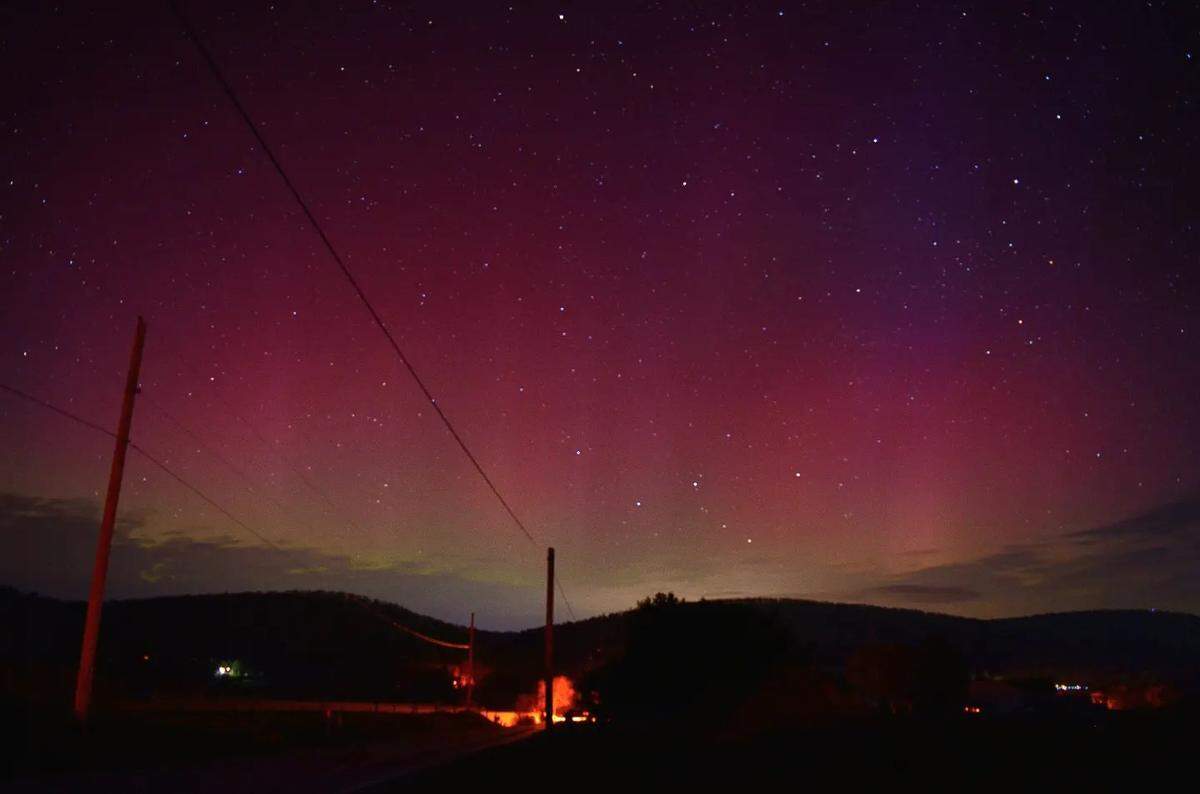 Northern Lights were visible from Penns Valley Sunday night.