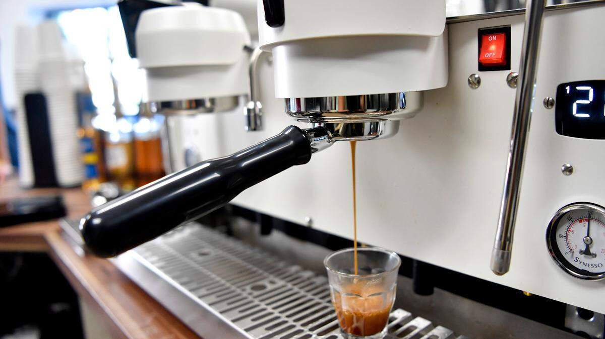 An espresso is brewed at Vibe Coffee Co, a new shop on Beaver Avenue in the Graduate apartment building.