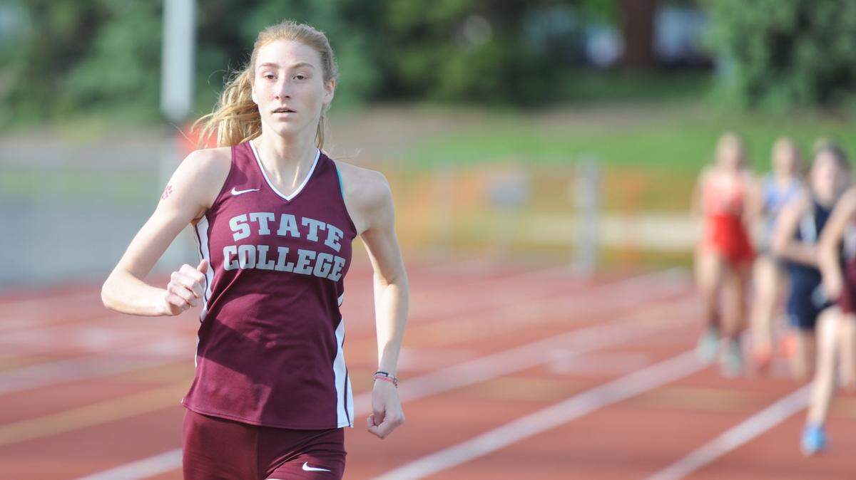 State College senior Kileigh Kane won the gold medal in the 1,600-meter run Thursday in the District 6 Class 3A Track and Field Championships at Altoona’s Mansion Park. She turned in a time of 4:59.80.
