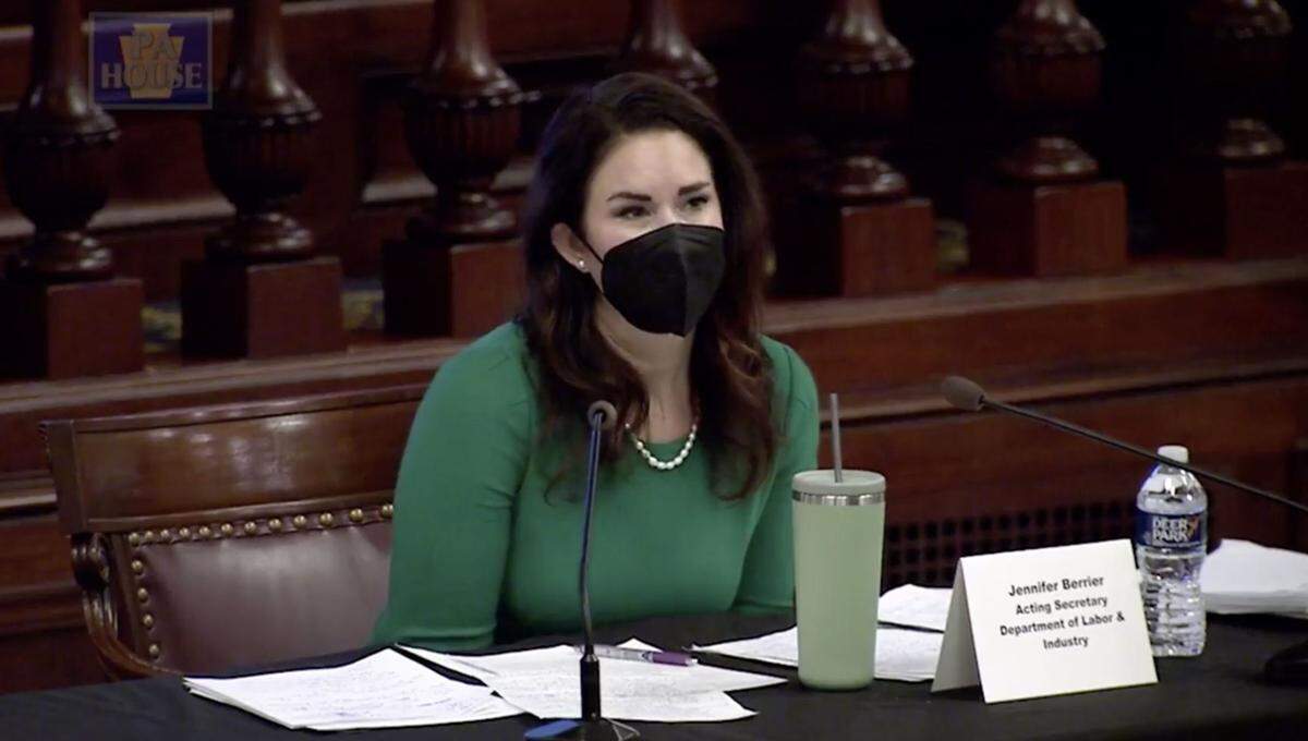 Acting Secretary Jennifer Berrier of the Department of Labor and Industry.