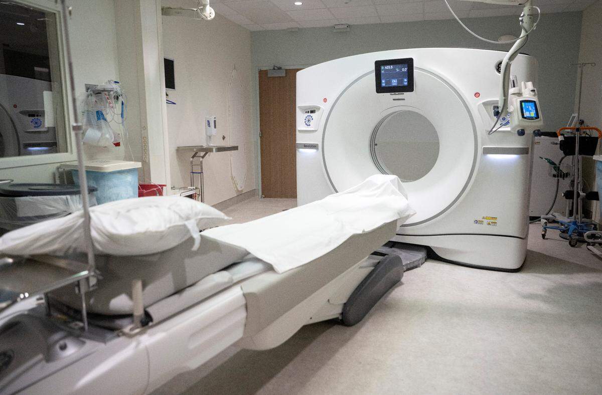 A look inside one of the renovated exam rooms in Mount Nittany Health’s Diagnostic Pavilion that has a new CT scanner on Monday, July 10, 2023.