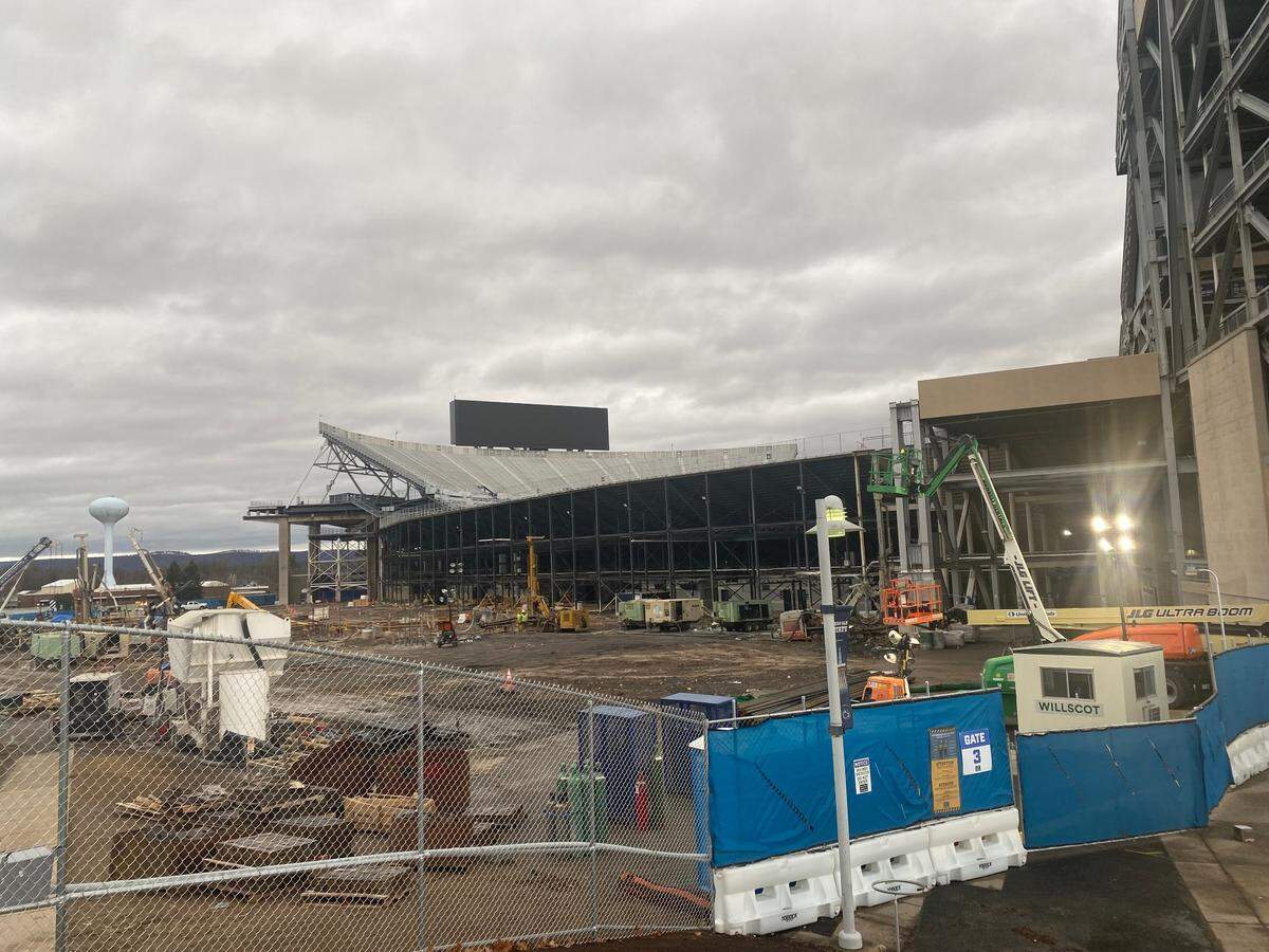 Construction at Beaver Stadium continues on Wednesday, March 5, 2025.