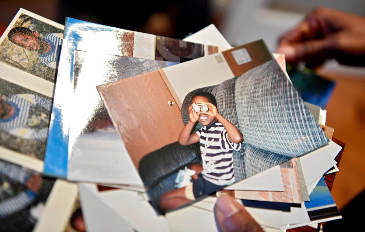 Iyun Osagie shares photos Friday of her son, Osaze, growing up in the family home.