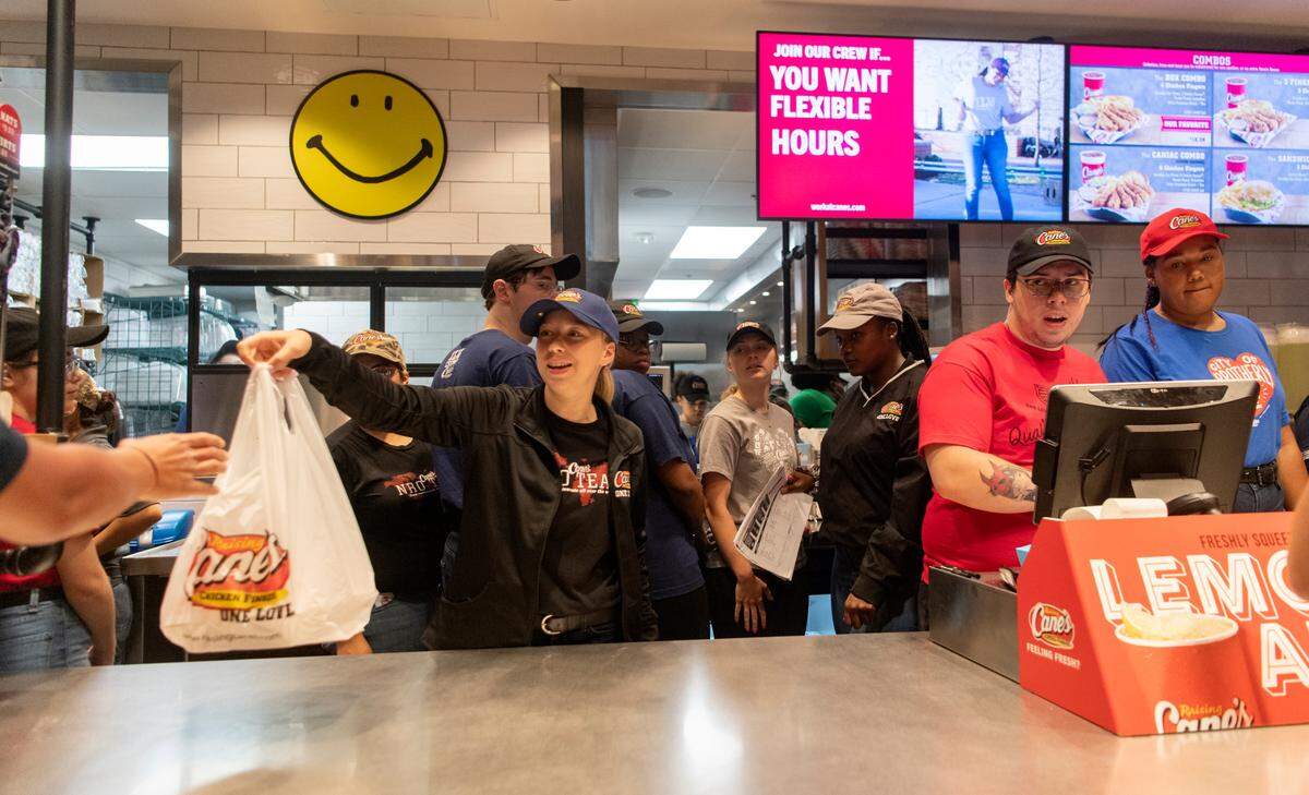 The new Raising Cane’s Chicken Fingers on College Avenue on Monday, June 13, 2022.