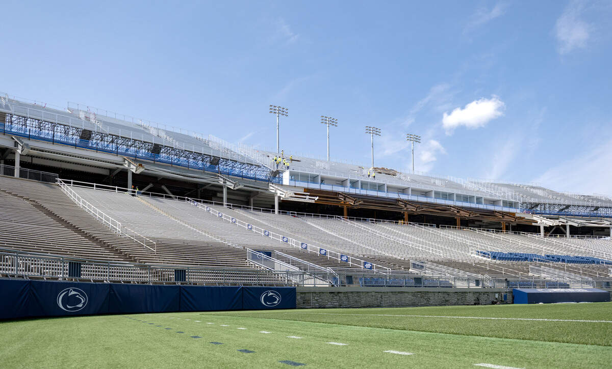 Construction on the west side of Beaver Stadium on Saturday, Aug. 2, 2025.