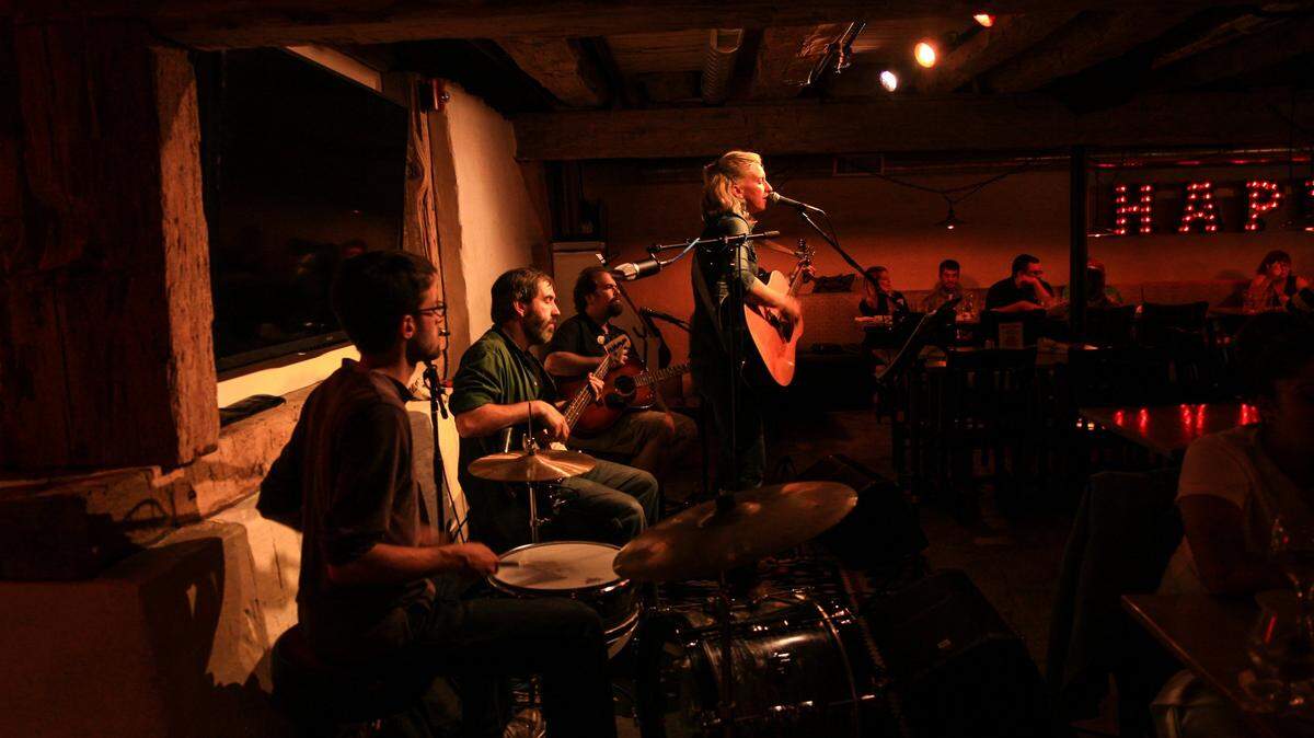 Local musician Erin Condo McCracken performs at Happy Valley Brewing Company, one of several venues in State College to hear live music.