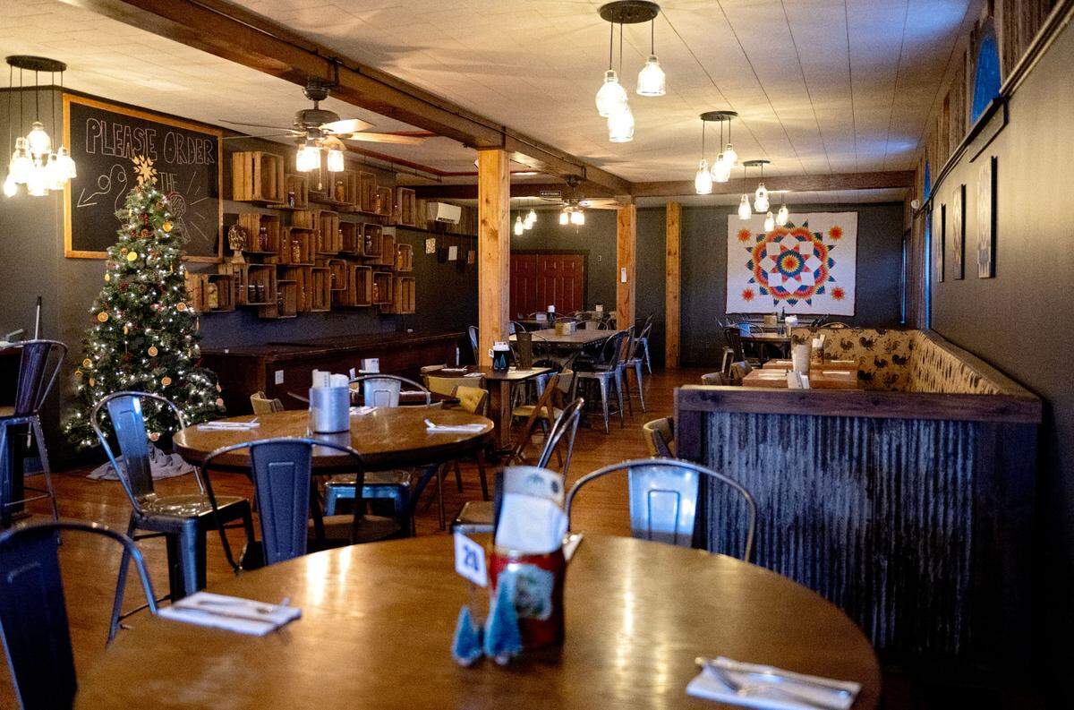 The dining area of the newly opened restaurant in Reedsville, Pass The Dutchie.
