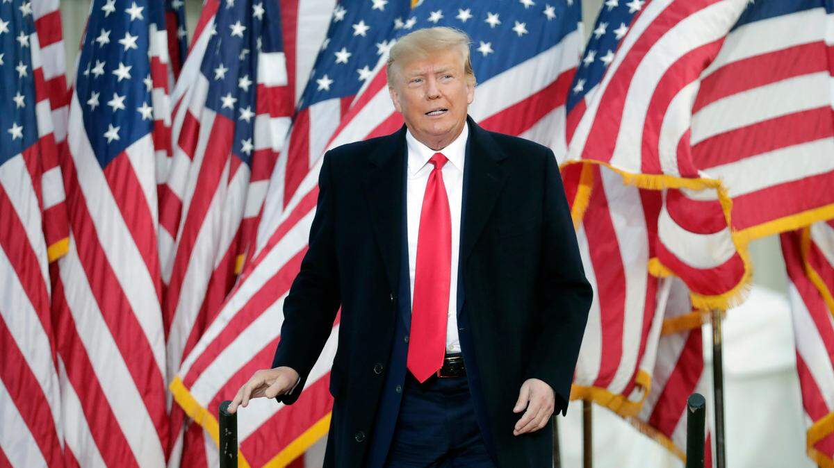 Former President Donald Trump arrives to speak at a rally Saturday in Selma, N.C.