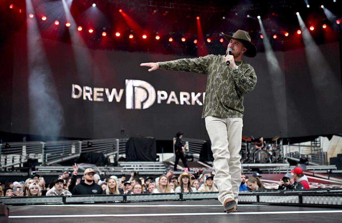 Drew Parker performs at Beaver Stadium before Luke Combs on Saturday, April 27, 2024.