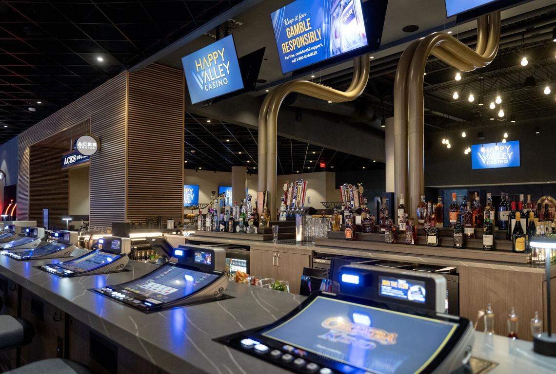 Bar top games at Aces Social in Happy Valley Casino on Thursday, April 23, 2026, during a media tour.  