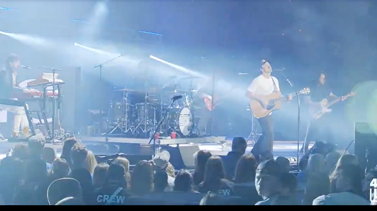 The Fray performs at Penn State’s Thon on Friday, Feb. 21, 2025 at the Bryce Jordan Center.
