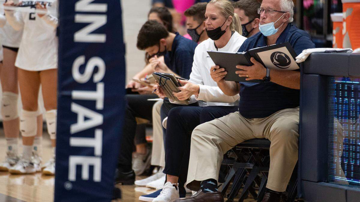 Penn State’s Head Coach Russ Rose, pictured on Oct. 15, said he was “certainly disappointed,” after his team’s 3-1 loss to Illinois on Saturday but recognized that “everybody in the Big Ten is good.”