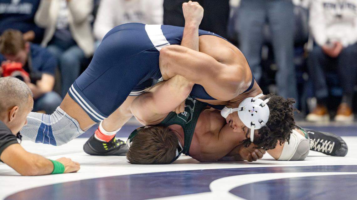 Penn State wrestling shuts out Michigan State in Big Ten opener. ‘This team is special’