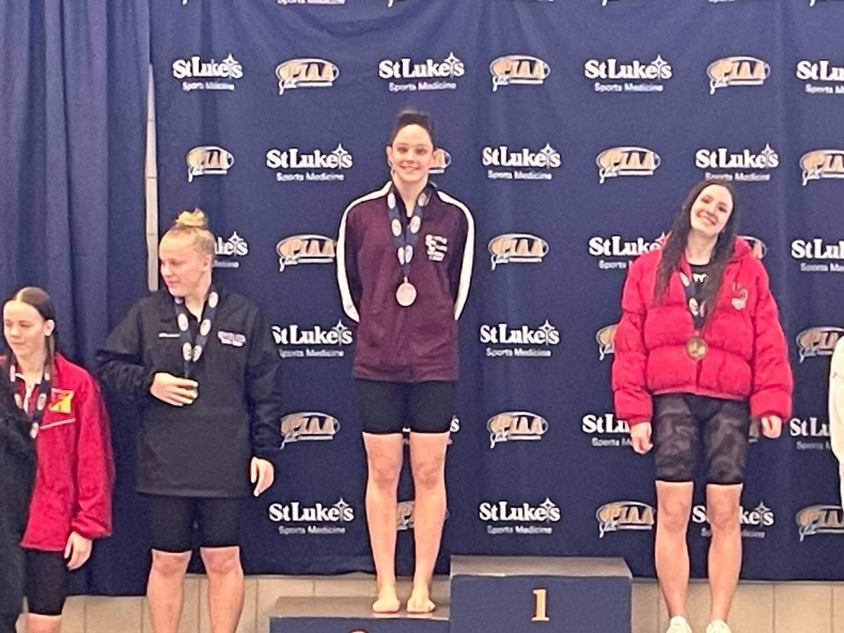 State High senior Madison Watschke won silver medals in the 200 individual medley and the 100 breaststroke in the PIAA Swimming and Diving Championships at Bucknell’s Kinney Natatorium.