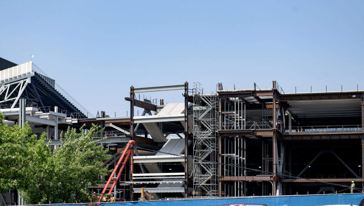 Construction on the west side of at Beaver Stadium on Wednesday, June 11, 2025. 