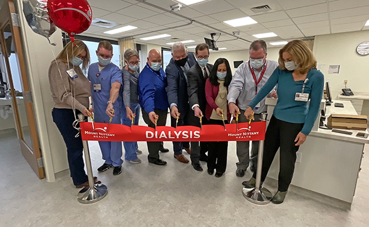 Mount Nittany Health celebrates the opening of its newly renovated dialysis space at Mount Nittany Medical Center with a ribbon-cutting ceremony.