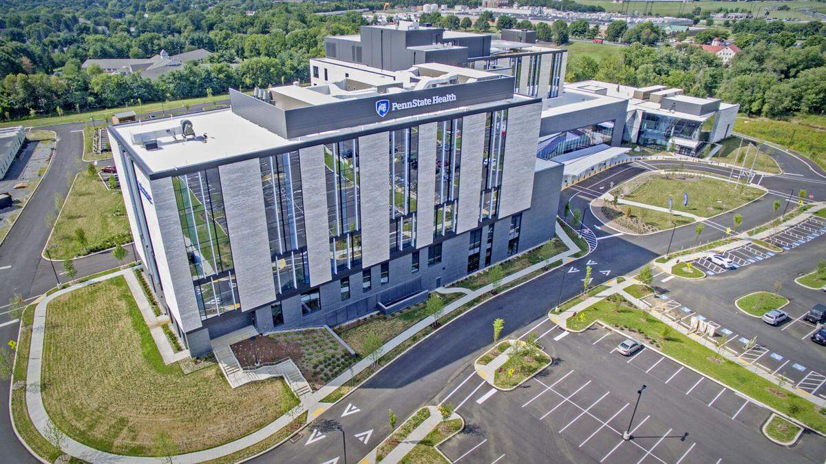 This aerial view shows Penn State Health Lancaster Medical Center 2160 State Road in East Hempfield Township Friday, Aug. 5, 2022.