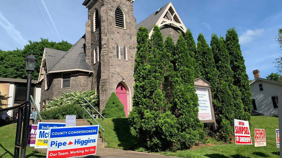 First Presbyterian Church of Bellefonte was set up as a polling place on May 21, 2019.